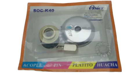 [SOC-K40] KIT OSTER ORIG PLATO + PIN + ACOPLE + HUACHA