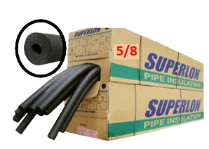 TUBO SUPERLON 5/8X12mm X 1.8m (5/8X1/2x6)  AISLANTE uxCaja 63