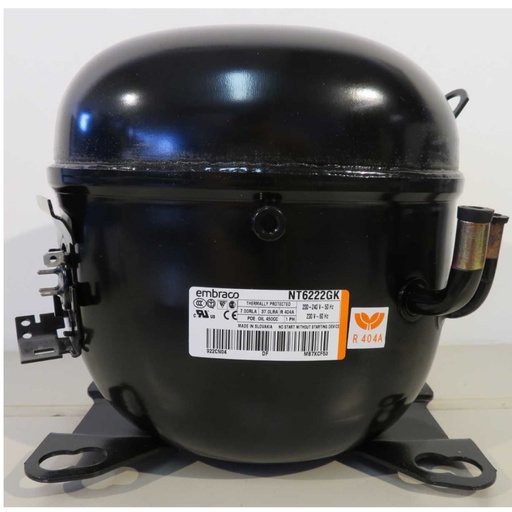 [NT6222GK] MOTOR COMP EMB.ASPER 1 HP R404A HBP 11200 BTU 220/1/60