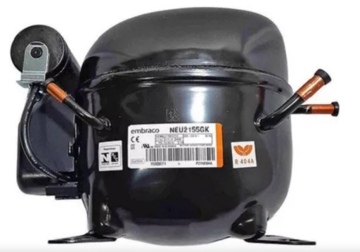 [NEU2155GK] MOTOR COMPRESOR EMB.ASPER 1/2+ 3/4 HP R404A LBP 2,631 BTU 12.11 cm3 220/1/60