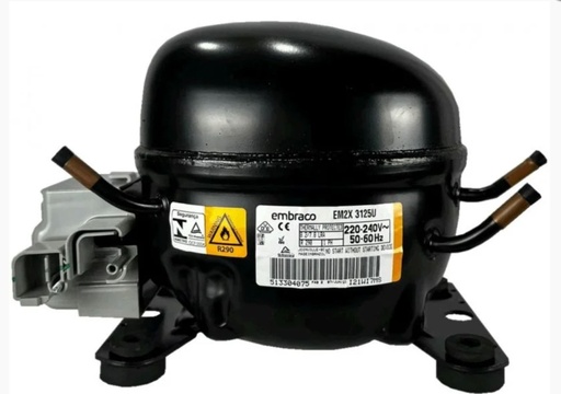 [EM2X3125U] MOTOR COMPRESOR EMB 1/3+ R290 LBP/1319 MBP/2202 BTU D6.09 220/1/60 5/310 V8EA17C3 4TM283RFBYY-53