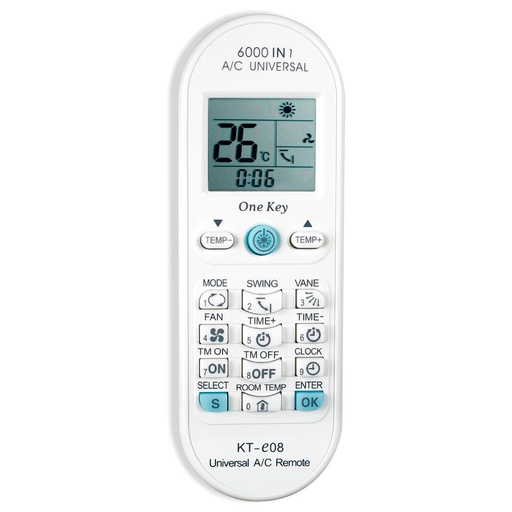 [KT-E08] CONTROL REMOTO UNIVERSAL 6000 EN 1 